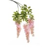 Lot de 12 - Branche suspendue artificielle de glycine, 108 cm - rose clair 