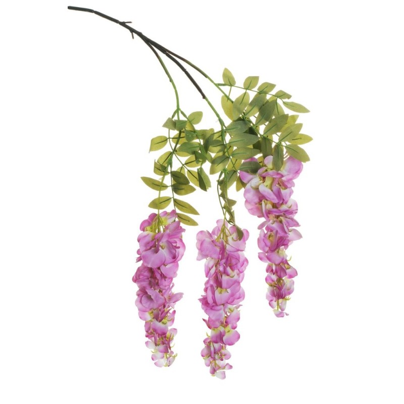 Lot de 12 - Branche suspendue artificielle de glycine, 108 cm - fuchsia 