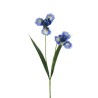 Lot de 36 - Tige artificielle d'iris X2, 53 cm - bleu crème 
