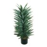 Grande plante artificielle d'agave sisalana en pot, 115 cm - vert gris bordeaux 