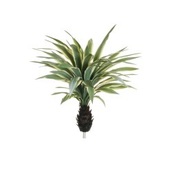 Lot de 6 - Plante géante artificielle d'agave, 100 cm - vert gris crème 