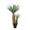 Grande plante artificielle d'aloès en pot, 120 cm - vert gris 
