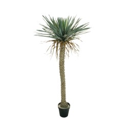 Plante artificielle d'agave en pot, 180 cm - vert gris crème 