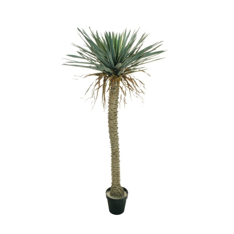 Plante artificielle d'agave en pot, 180 cm - vert gris crème 