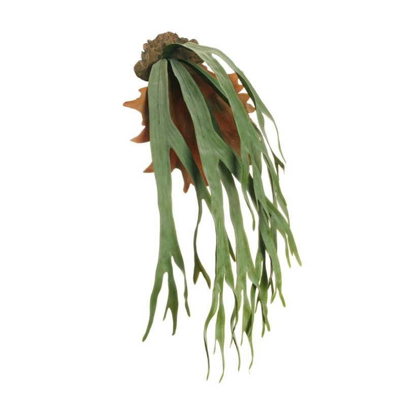 Lot de 6 - Buisson artificiel de corne de cerf, 81 cm - vert gris 