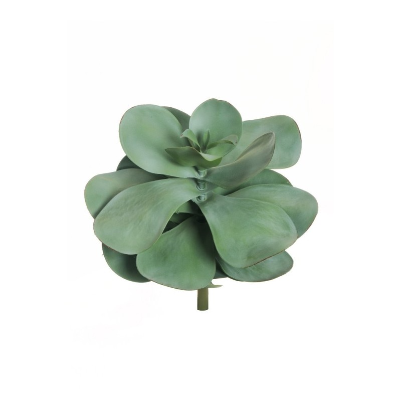 Lot de 6 - Echeveria géante artificielle, D. 33 cm - vert gris 
