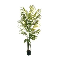 Lot de 2 - Palmier artificiel phoenix toucher réel en pot, 170 cm - vert 