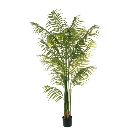 Lot de 2 - Palmier artificiel phoenix toucher réel en pot, 210 cm - vert 