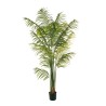 Lot de 2 - Palmier artificiel phoenix toucher réel en pot, 210 cm - vert 