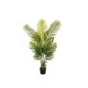 Lot de 4 - Palmier artificiel areca toucher réel en pot, 140 cm - vert 