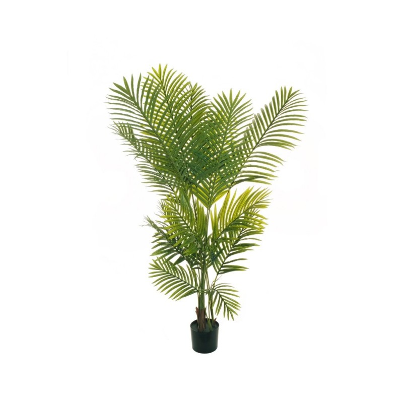 Lot de 2 - Palmier artificiel areca toucher réel en pot, 180 cm - vert 