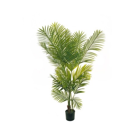 Lot de 2 - Palmier artificiel areca toucher réel en pot, 180 cm - vert 