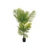 Lot de 2 - Palmier artificiel areca toucher réel en pot, 180 cm - vert 