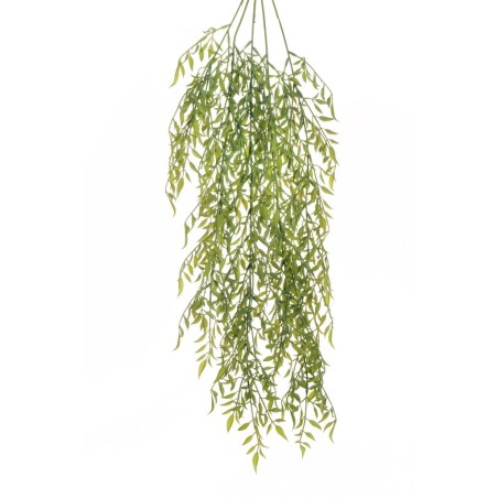 Lot de 12 - Buisson suspendu artificiel de feuilles de poivre X5, 84 cm - vert gris 