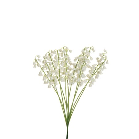 Lot de 24 - Bouquet artificiel de muguet X12, 31 cm - blanc 