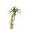 Lot de 8 - Petit buisson artificiel de tillandsia avec racines, 75 cm - vert 