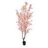 Lot de 2 - Pommier artificiel à fleurs en pot, 200 cm - rose 