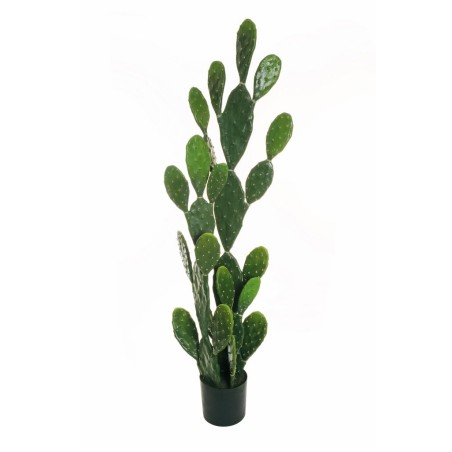 Lot de 2 - Plante artificielle de figuier de Barbarie en pot, 160 cm - vert 