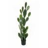 Lot de 2 - Plante artificielle de figuier de Barbarie en pot, 160 cm - vert 