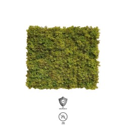 Lot de 12 - Tapis artificiel de mousse nordique anti-UV ignifugé, 50 x 50 cm - vert marron 