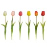 Lot de 24 - Tulipe artificielle, 46 cm - rose blanc jaune orange rouge fuchsia 