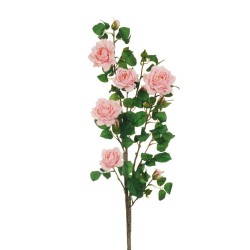 Lot de 6 - Longue branche artificielle d'églantier, 103 cm - rose 