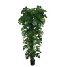 Lot de 2 - Plante artificielle de philodendron monstera en pot, 235 cm - vert 