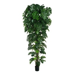 Plante artificielle de philodendron monstera en pot, 280 cm - vert 