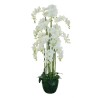 Plante artificielle de phalaenopsis toucher réel sur terreau, 155 cm - blanc 