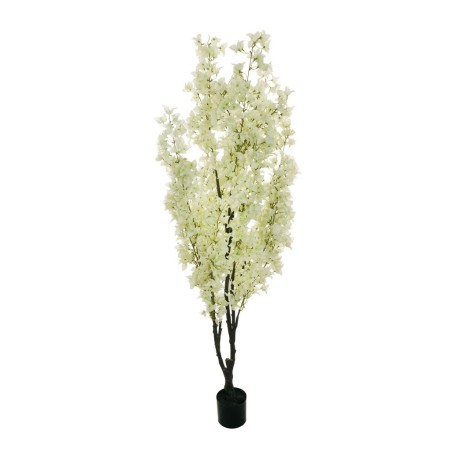 Lot de 2 - Plante artificielle de bougainvillier en pot, 180 cm - blanc 