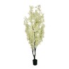 Lot de 2 - Plante artificielle de bougainvillier en pot, 180 cm - blanc 