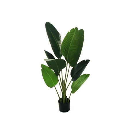 Lot de 2 - Plante artificielle d'oiseau de paradis en pot, 120 cm - vert 