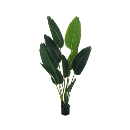 Lot de 2 - Plante artificielle d'oiseau de paradis en pot, 150 cm - vert 