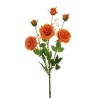 Lot de 24 - Tige artificielle de rose Austin X3, 67 cm - orange 