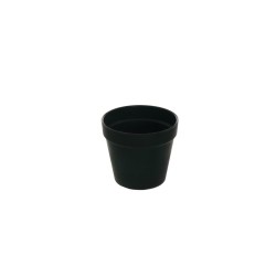 Lot de 352 - Pot moyen en plastique, D. 12,5 cm - noir 