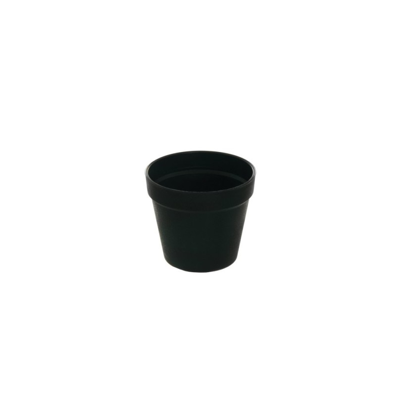 Lot de 352 - Pot moyen en plastique, D. 12,5 cm - noir 