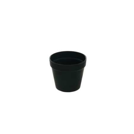 Lot de 352 - Pot moyen en plastique, D. 12,5 cm - noir 