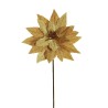 Lot de 36 - Poinsettia artificiel velours, 60 cm - champagne 