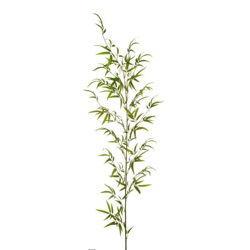Lot de 24 - Bambou artificiel canne toucher réel, 250 cm - vert jaune 