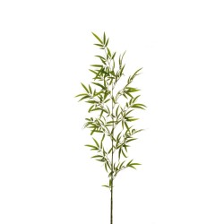 Lot de 24 - Bambou artificiel canne toucher réel, 190 cm - vert jaune 
