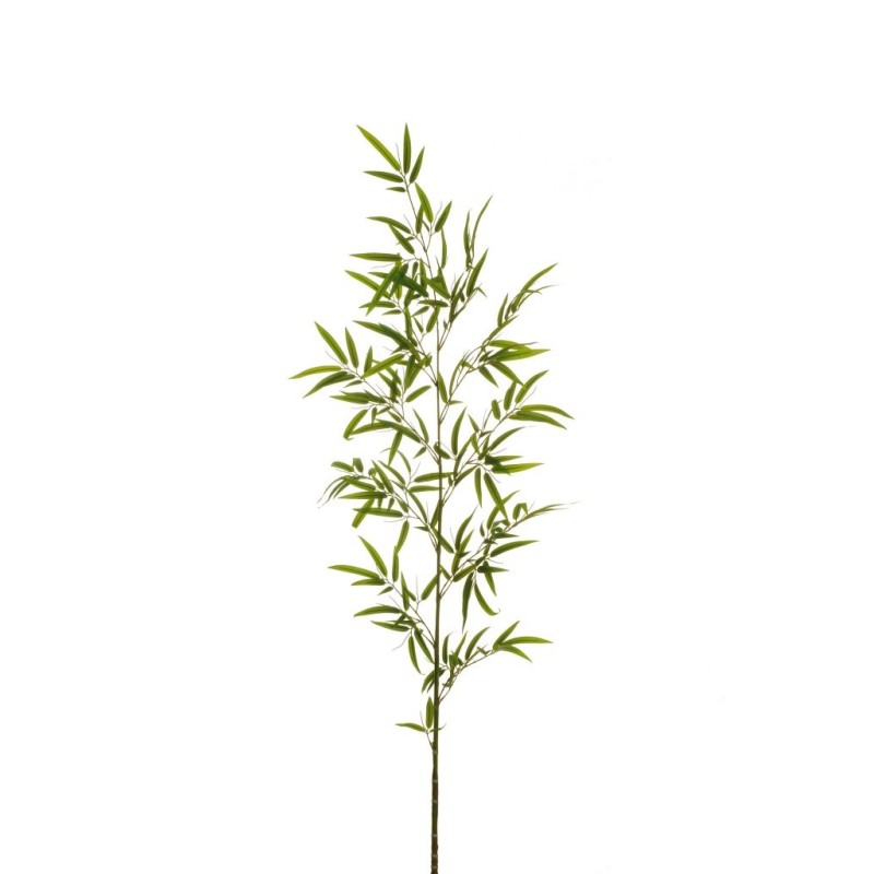Lot de 24 - Bambou artificiel canne toucher réel, 190 cm - vert jaune 