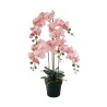 Lot de 4 - Plante géante artificielle d'orchidée phalaenopsis toucher réel en pot, 90 cm - mauve clair 