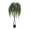 Lot de 2 - Saule artificiel en pot, 210 cm - vert 
