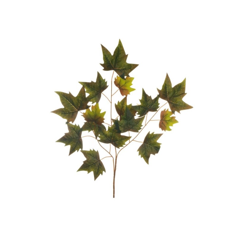 Lot de 360 - Tige artificielle d'érable X3, 68 cm - vert bordeaux automne 