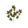 Lot de 360 - Tige artificielle d'érable X3, 68 cm - vert bordeaux automne 