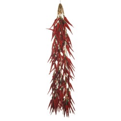 Lot de 20 - Buisson suspendu artificiel de piments, 40 cm - rouge 