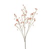 Lot de 12 - Mini branche artificielle de baies d'églantier, 105 cm - orange 