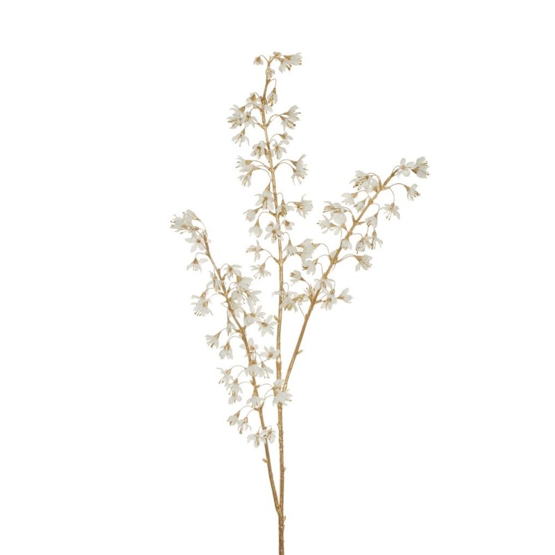 Lot de 12 - Longue branche artificielle d'asphodelus métallisée, 112 cm - crème 