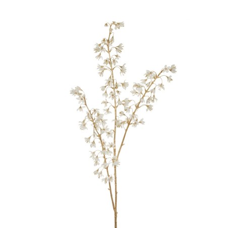 Lot de 12 - Longue branche artificielle d'asphodelus métallisée, 112 cm - crème 
