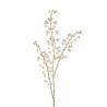 Lot de 12 - Longue branche artificielle d'asphodelus métallisée, 112 cm - crème 